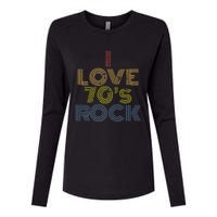 I Love 70s Rock Music Retro Vintage Womens Cotton Relaxed Long Sleeve T-Shirt