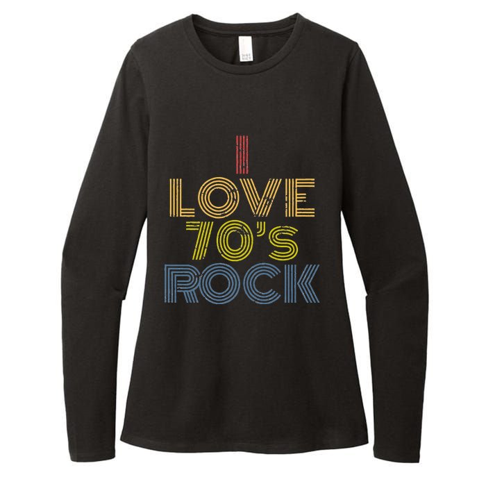 I Love 70s Rock Music Retro Vintage Womens CVC Long Sleeve Shirt