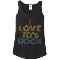 I Love 70s Rock Music Retro Vintage Ladies Essential Tank