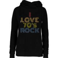 I Love 70s Rock Music Retro Vintage Womens Funnel Neck Pullover Hood