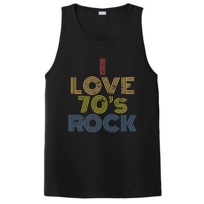 I Love 70s Rock Music Retro Vintage PosiCharge Competitor Tank