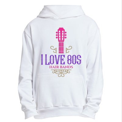 I Love 80s Hair Bands Music Lovers Funny Rock Glam Band Urban Pullover Hoodie