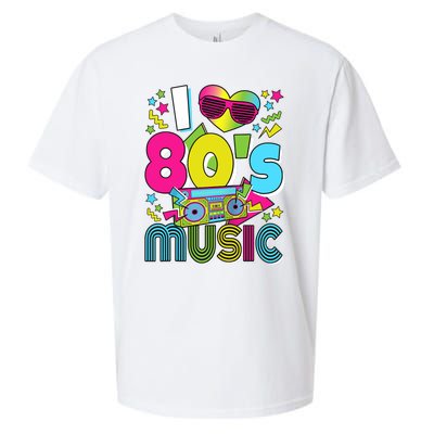 I Love 80's Music 80s Party Outfit Retro 1980s Raglan Baseball Tee Sueded Cloud Jersey T-Shirt