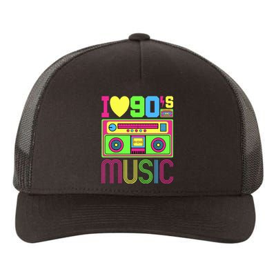 I Love 90s Music 1990s Style Hip Hop Outfit Vintage Nineties Yupoong Adult 5-Panel Trucker Hat