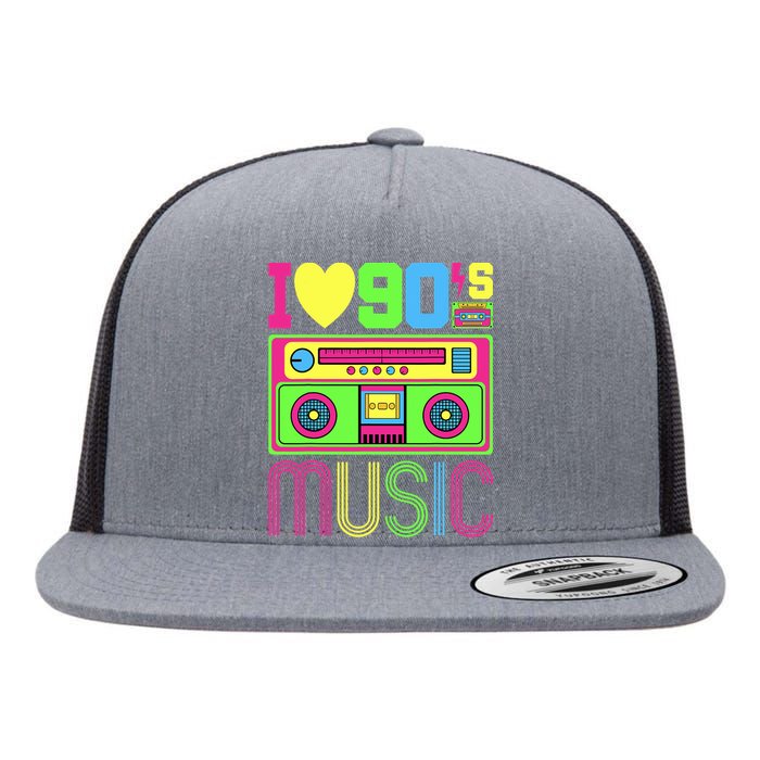 I Love 90s Music 1990s Style Hip Hop Outfit Vintage Nineties Flat Bill Trucker Hat