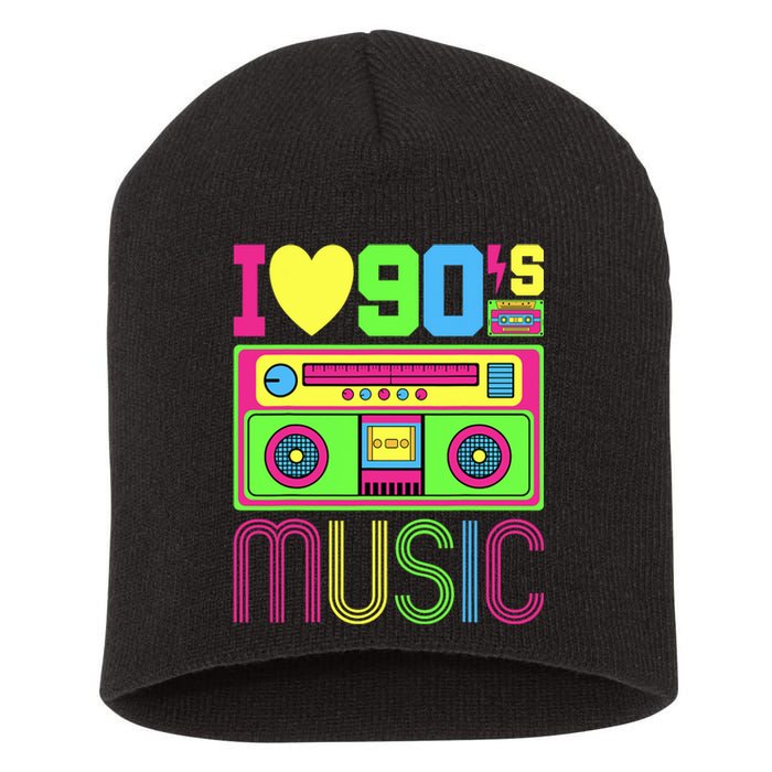 I Love 90s Music 1990s Style Hip Hop Outfit Vintage Nineties Short Acrylic Beanie