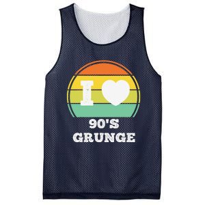 I Love 90s Grunge Rock Music Retro Party Concert Costume Mesh Reversible Basketball Jersey Tank