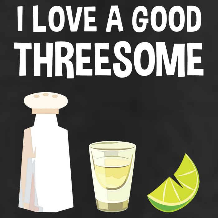 I Love A Good Threesome Bartender Bar Drink Tank Top 7 Panel Mesh Trucker Snapback Hat