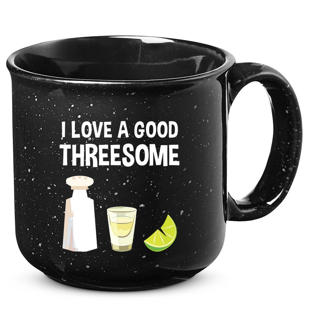 I Love A Good Threesome Bartender Bar Drink Tank Top 15oz Campfire Ceramic Mug