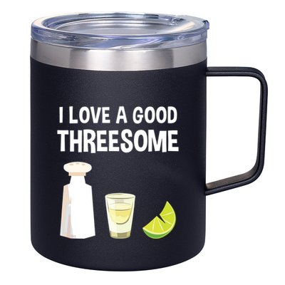 I Love A Good Threesome Bartender Bar Drink Tank Top 12oz Stainless Steel Coffee Mug