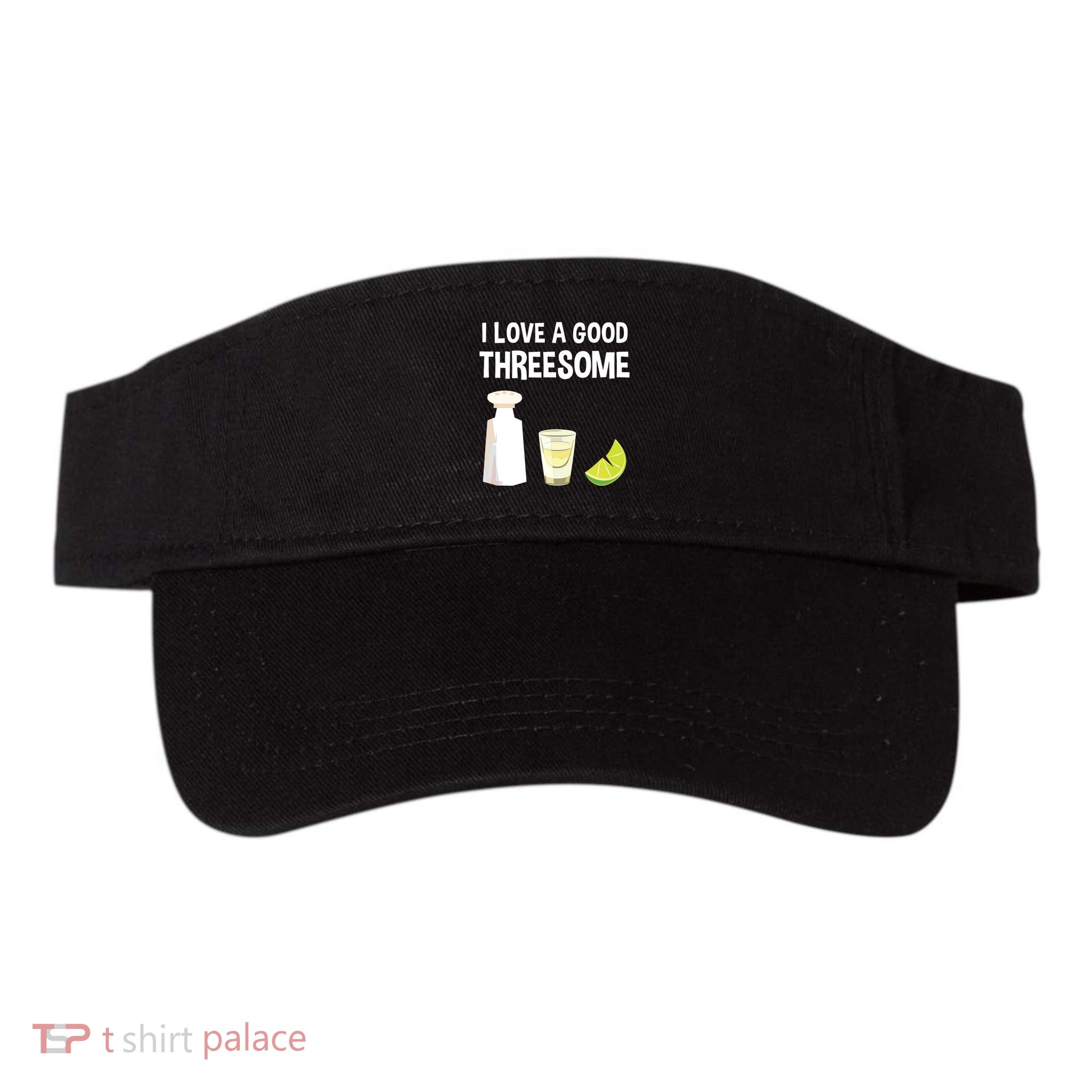 I Love A Good Threesome Bartender Bar Drink Tank Top Visor