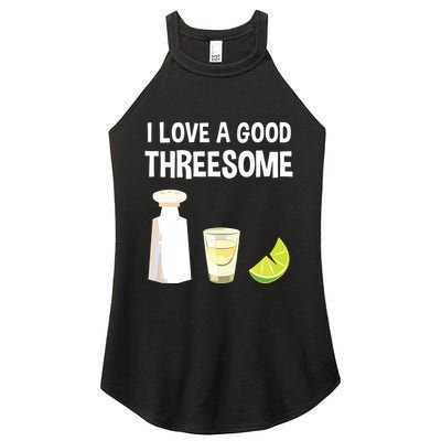 I Love A Good Threesome Bartender Bar Drink Tank Top Women's Perfect Tri Rocker Tank