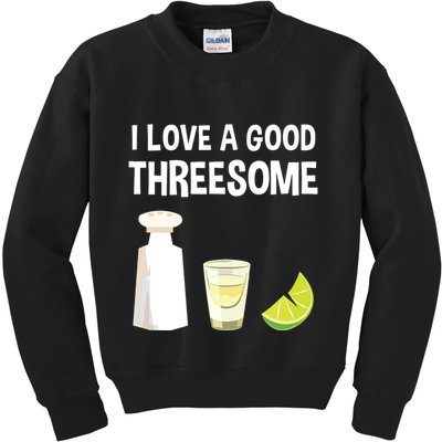 I Love A Good Threesome Bartender Bar Drink Tank Top Kids Sweatshirt