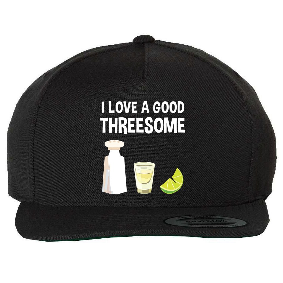 I Love A Good Threesome Bartender Bar Drink Tank Top Wool Snapback Cap