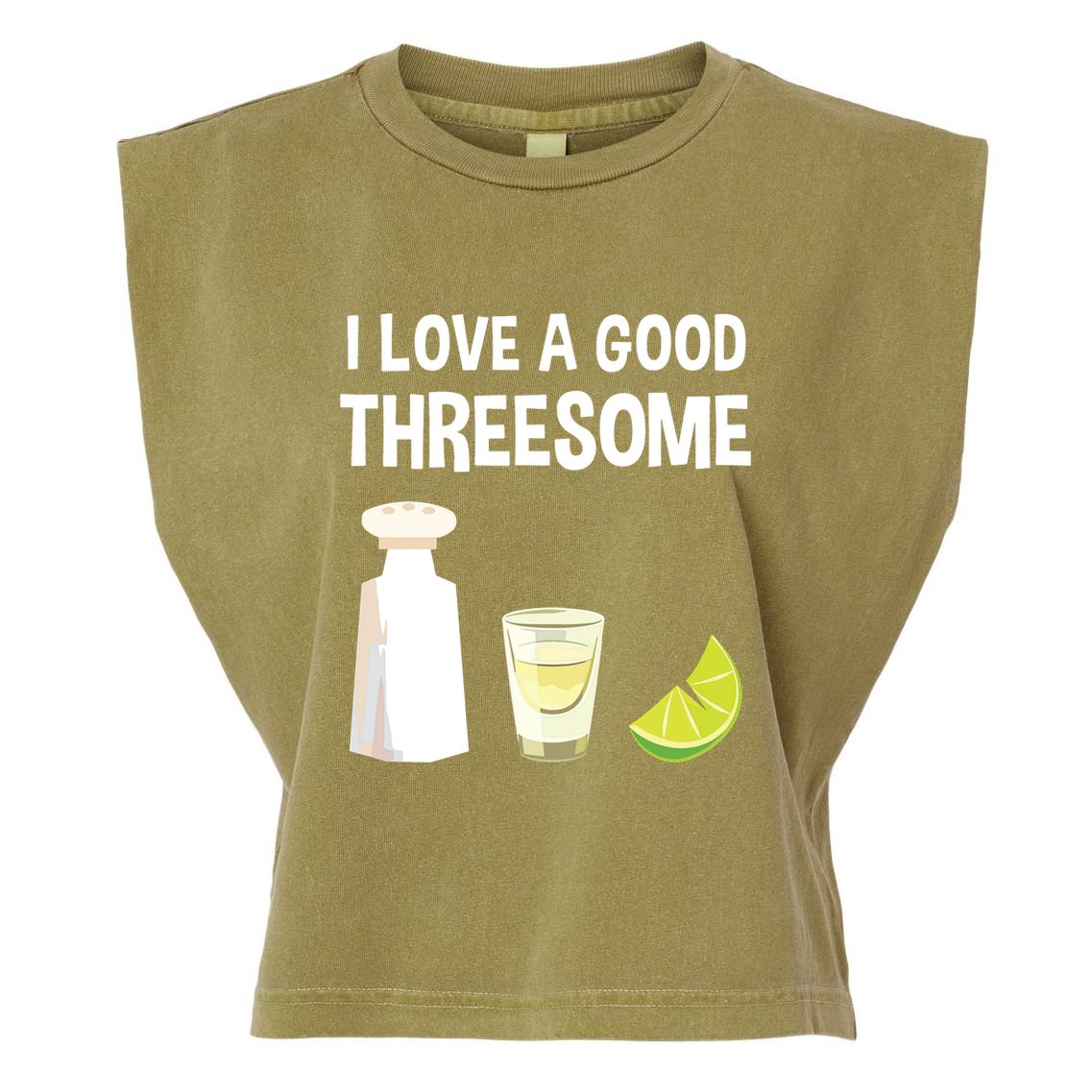 I Love A Good Threesome Bartender Bar Drink Tank Top Garment-Dyed Women's Muscle Tee