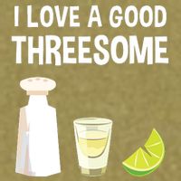 I Love A Good Threesome Bartender Bar Drink Tank Top Garment-Dyed Women's Muscle Tee