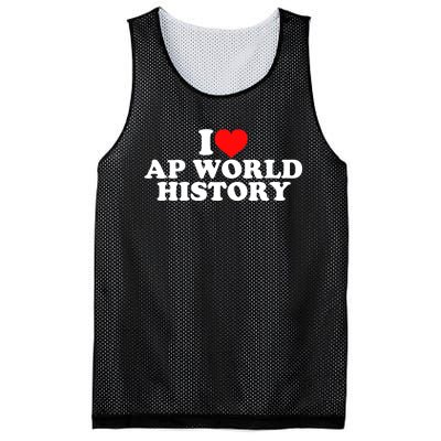 I Love AP World History Mesh Reversible Basketball Jersey Tank