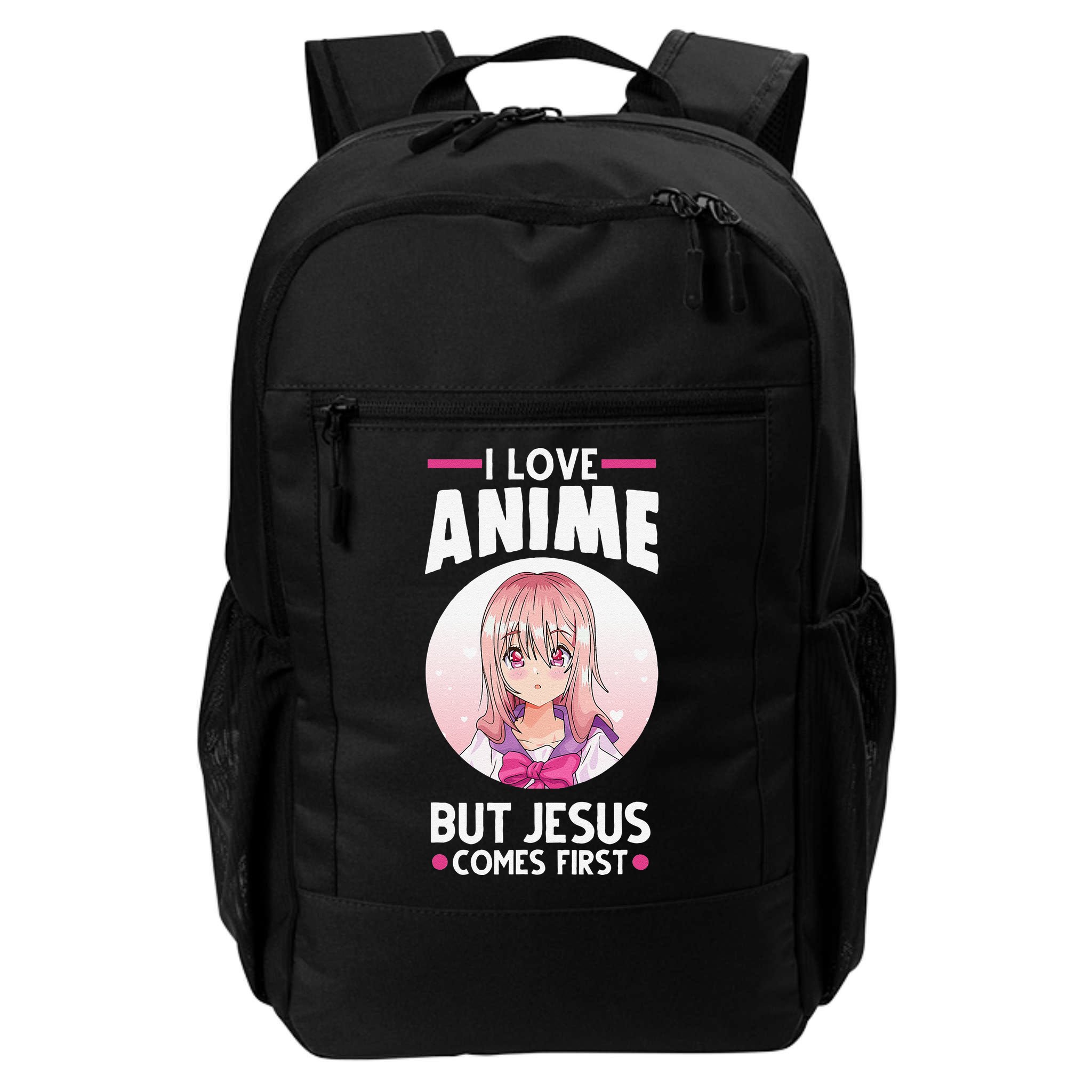 I Love Anime But Jesus Comes First Anime Backpack