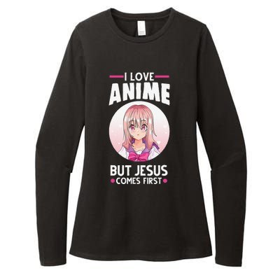 I Love Anime But Jesus Comes First Anime Womens CVC Long Sleeve Shirt