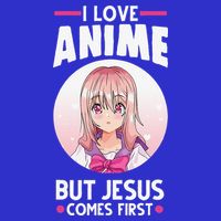 I Love Anime But Jesus Comes First Anime Kids T-Shirt