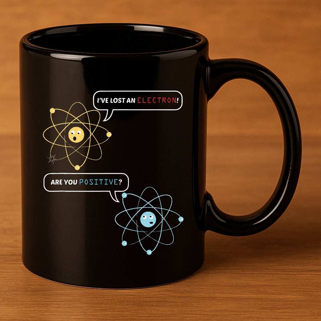 I Lost An Electron. Are You Positive Chemistry Joke 11oz C Handle Ceramic Mug