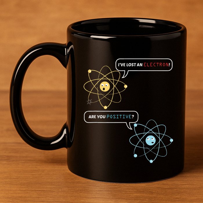 I Lost An Electron. Are You Positive Chemistry Joke 11oz C Handle Ceramic Mug