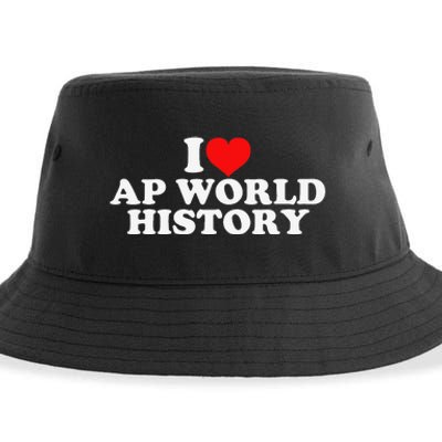 I Love AP World History Sustainable Bucket Hat