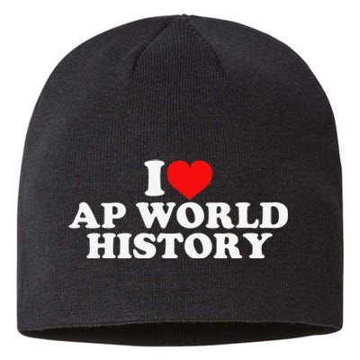 I Love AP World History Sustainable Beanie