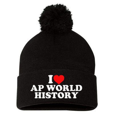 I Love AP World History Pom Pom 12in Knit Beanie