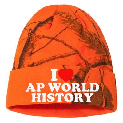 I Love AP World History Kati Licensed 12" Camo Beanie