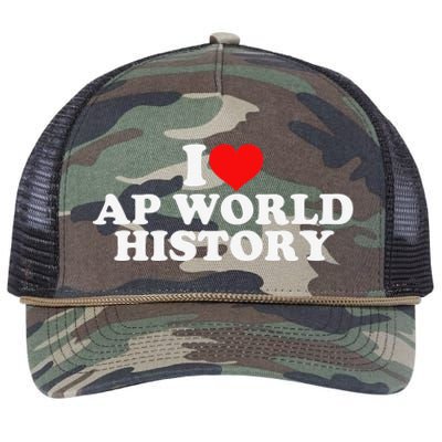 I Love AP World History Retro Rope Trucker Hat Cap