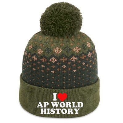 I Love AP World History The Baniff Cuffed Pom Beanie