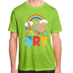 I Love Art Artist Painter Colorful Painting Funny Gift Girls Gift Adult ChromaSoft Performance T-Shirt