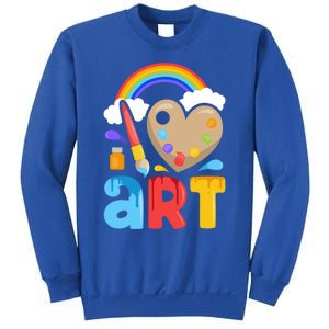 I Love Art Artist Painter Colorful Painting Funny Gift Girls Gift Sweatshirt