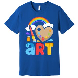 I Love Art Artist Painter Colorful Painting Funny Gift Girls Gift Premium T-Shirt