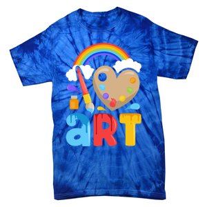 I Love Art Artist Painter Colorful Painting Funny Gift Girls Gift Tie-Dye T-Shirt