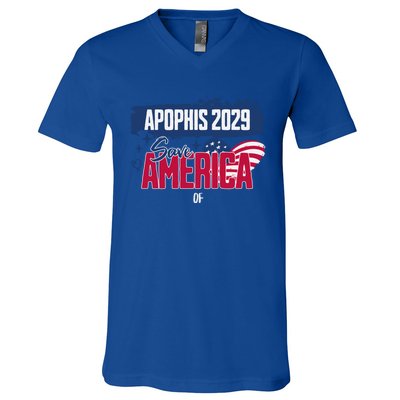 I Love America Asteroid 99942 Apophis 2029 April Gift V-Neck T-Shirt