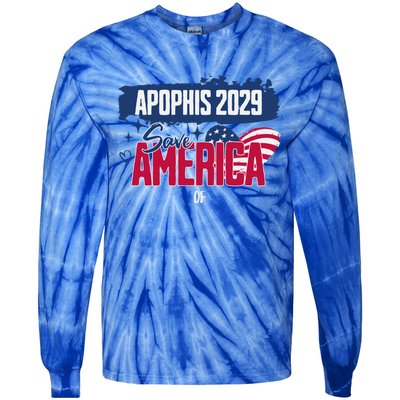 I Love America Asteroid 99942 Apophis 2029 April Gift Tie-Dye Long Sleeve Shirt