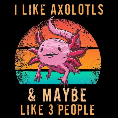 I Like Axolotl And Maybe 3 People Mexican Walking Fish T-Shirt