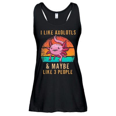I Like Axolotl And Maybe 3 People Mexican Walking Fish Ladies Essential Flowy Tank