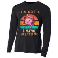 I Like Axolotl And Maybe 3 People Mexican Walking Fish Cooling Performance Long Sleeve Crew