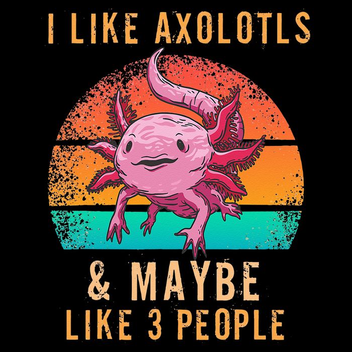 I Like Axolotl And Maybe 3 People Mexican Walking Fish Short Acrylic Beanie