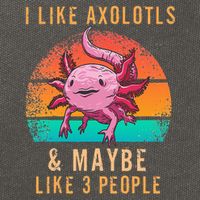 I Like Axolotl And Maybe 3 People Mexican Walking Fish Cotton Canvas Backpack