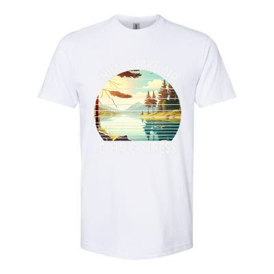 Inhale Lake Air Exhale Stress Funny Meditation Camping Gift Softstyle CVC T-Shirt