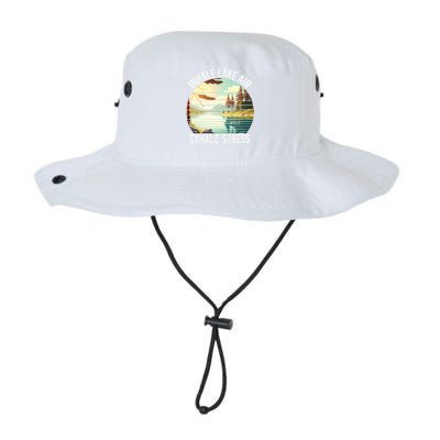 Inhale Lake Air Exhale Stress Funny Meditation Camping Gift Legacy Cool Fit Booney Bucket Hat