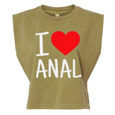 I Love Anal Funny Butt Sex Garment-Dyed Women's Muscle Tee