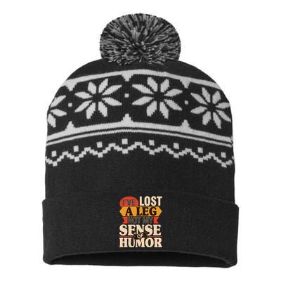 IVe Lost A Leg Not My Sense Of Humor Handicap Amputee USA-Made Snowflake Beanie