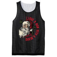 I Love A Man With A Beard Santa Claus Christmas Xmas Mesh Reversible Basketball Jersey Tank