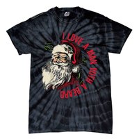 I Love A Man With A Beard Santa Claus Christmas Xmas Tie-Dye T-Shirt