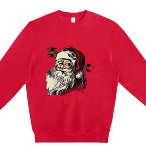 I Love A Man With A Beard Santa Claus Christmas Xmas Premium Crewneck Sweatshirt